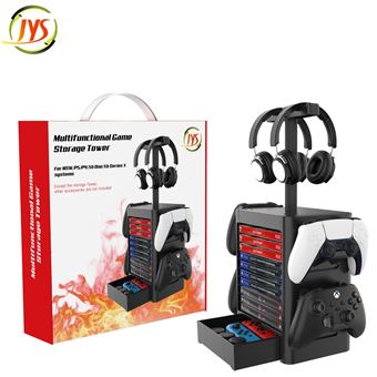 Lot De 2 Supports Muraux Pour Manettes PS5/PS4/Xbox Et Casques - Impression 3D PLA Noir, Installation Sans Vis, Fabriqué En Allemagne
