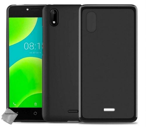 Coque silicone gel fine pour Wiko Y50 avec film ecran - NOIR