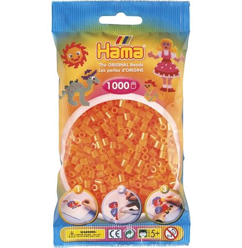 1 000 perles standard (Ø5 mm)- orange néon