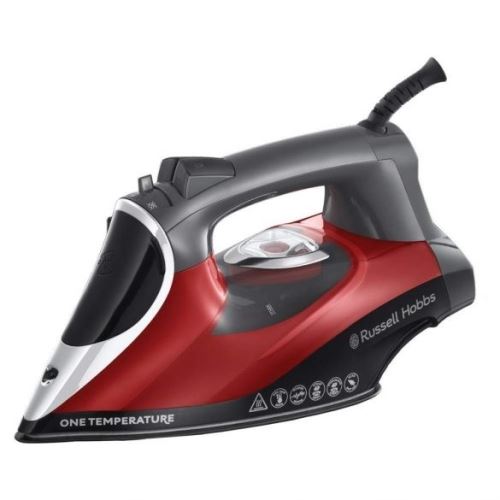 Russell hobbs 25090-56 fer à repasser à vapeur 2600, semelle en céramique tourmaline noir rouge