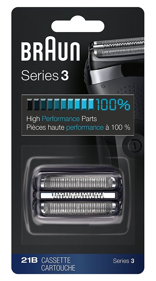 BRAUN Pièce de Rechange pour Rasoir 21B Compatible avec les Rasoirs Séries 3 Noir