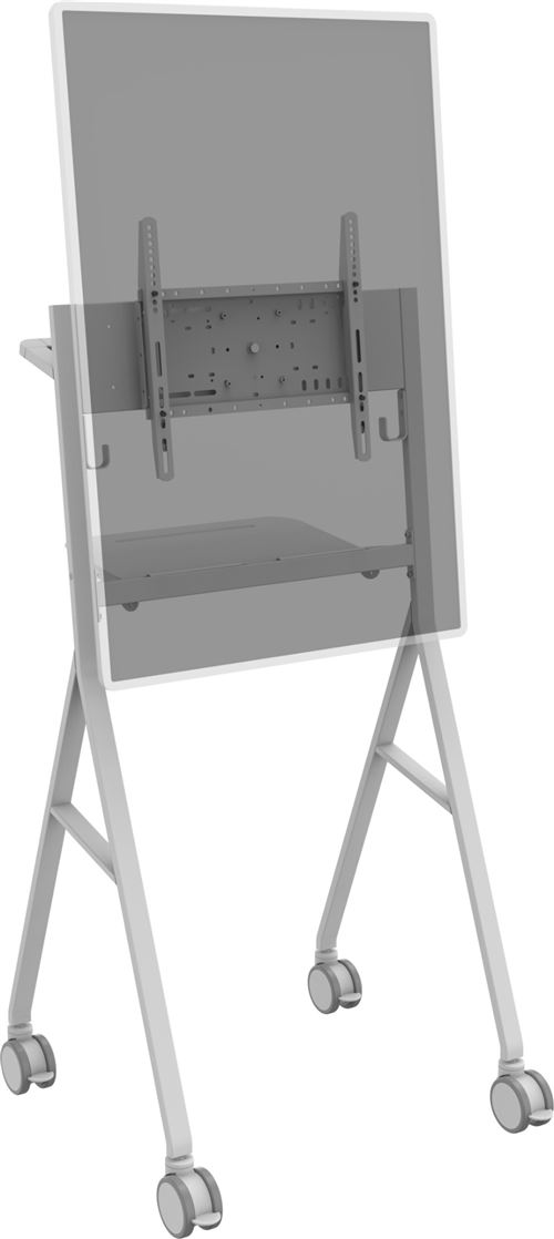 Vision VFM-F10/WH socle d'écrans plats 139,7 cm (55) Pupitre à roulettes pour écran plat portable Blanc