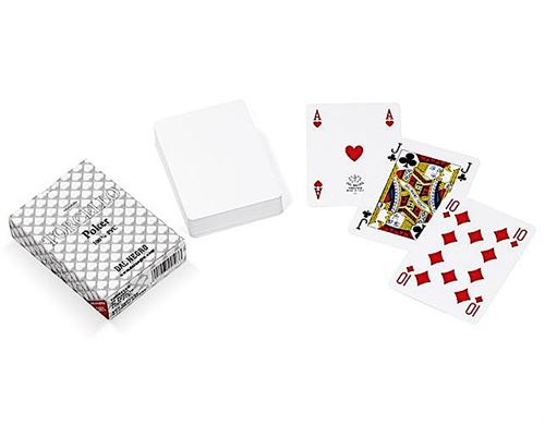 Torcello cartes à jouer 8,8 x 6,3 cm PVC blanc 55 pièces