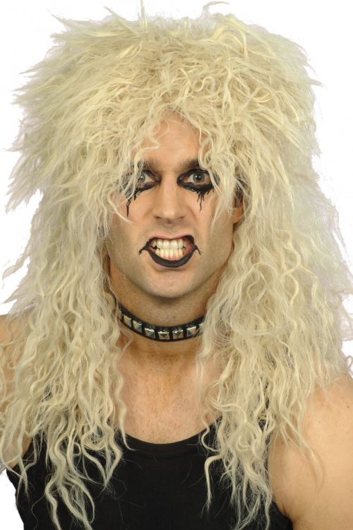 Perruque hard rocker blonde
