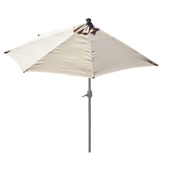 Demi-parasol aluminium balcon ou terrasse, IP 50+, 270cm  crème sans pied - 1
