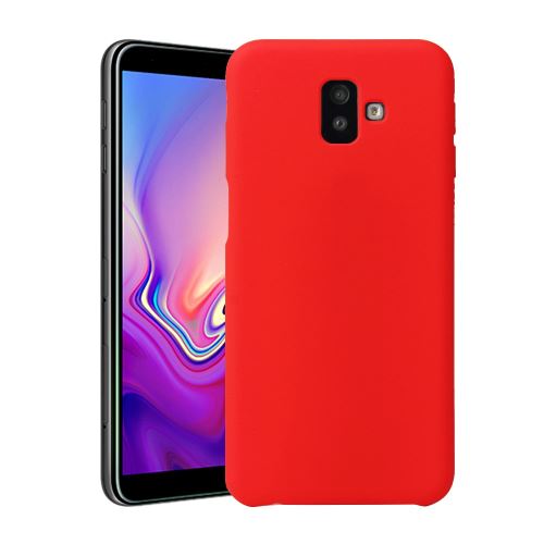 Coque en TPU doux et soyeux rouge pour votre Samsung Galaxy J6 Plus