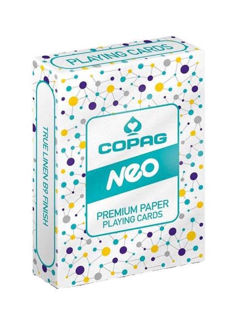 COPAG Néo Lifestyle CONNECT - jeu de 56 cartes toilées plastifiées - format poker - 2 index standards