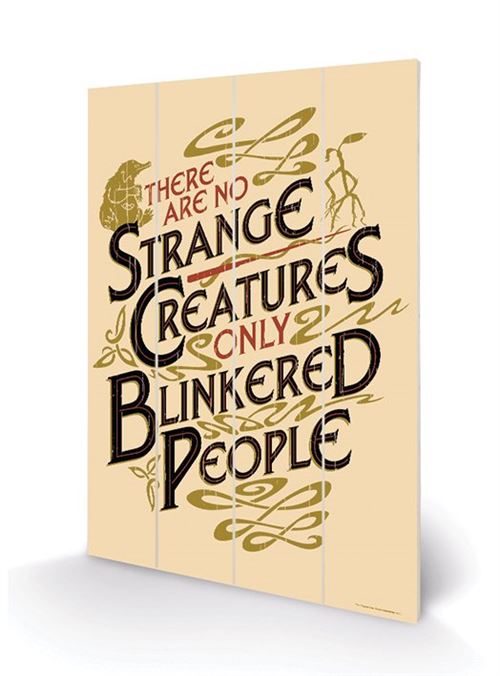 FANTASTIC BEASTS- No Strange Creatures - Impression sur bois 40x59cm