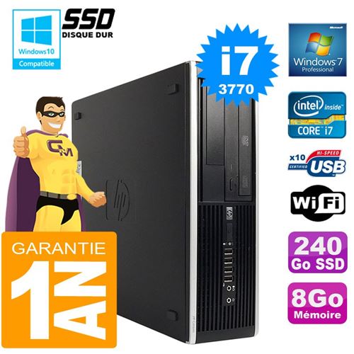 Pc hp compaq 8300 sff core i7-3770 ram 8go disque 240 go ssd graveur dvd wifi w7 État correct - Hewlett-Packard reconditionné disponible sur Fnac