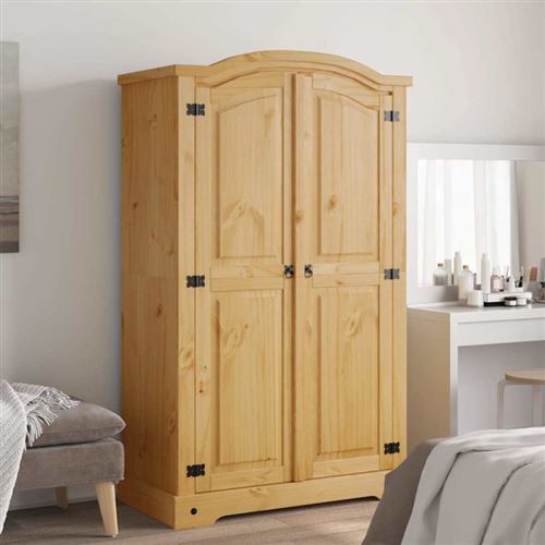 vidaXL Garde-robe Pin mexicain Gamme Corona 2 portes