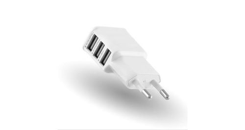 Adaptateur Secteur Usb Pour Samsung Galaxy Note 8 Smartphone Tablette Triple Prise Murale 3 Ports Courant Ac Chargeur Blanc (5v-