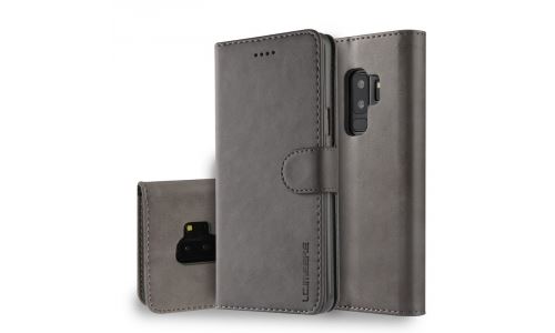 Etui type portefeuille pour Galaxy-S9+ gris gamme LC.IMEEKE