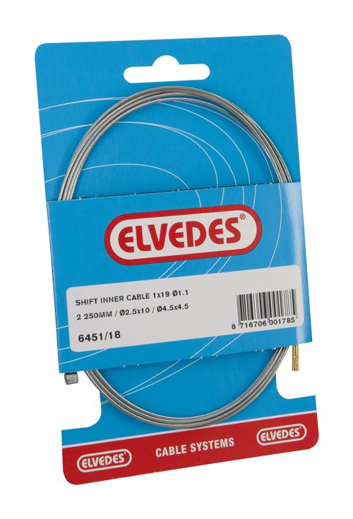 Elvedes engrenage de câble intérieur SA 2250 mm argent 6451/18