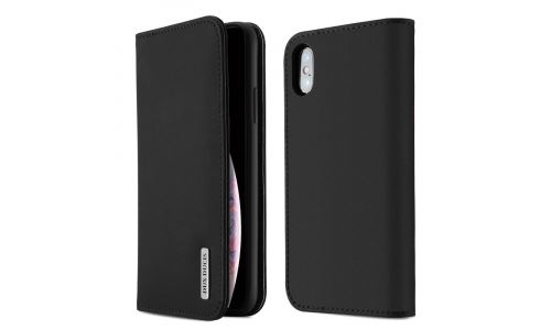Etui folio iPhone XS Max Dux-Ducis série Wish cuir noir