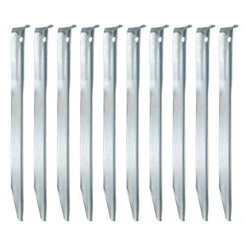 AMANKA Set 10 Piquets XL en acier galvanisé 230x23mm Sardines métalliques en V pour tentes de campin