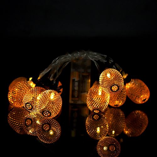 Guirlande lumineuse 16 LED à piles gris blanc SATIN IGU3954010