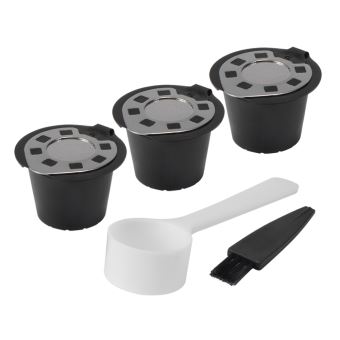 3pcs Reutilisable Coffe Capsule Bpa Gratuit Rechargeable Lavable Pour Nespresso Essenza Lattissima Inissia Pixe Hs1037 Achat Prix Fnac
