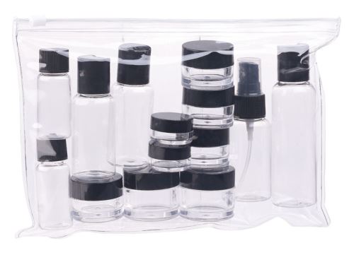 Trousse de voyage avec 12 flacons à remplir