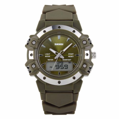 Montre étudiante électronique imperméable à l'eau Vert