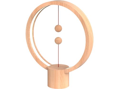 allocacoc Heng Balance Lamp Round Light Wood - Lampe LED design USB