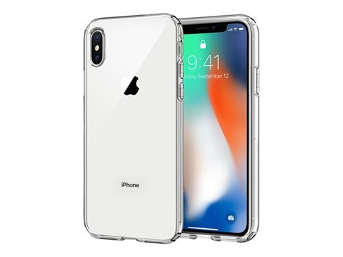Spigen Liquid Crystal - Achterzijde behuizing voor mobiele telefoon - thermoplastic polyurethaan (TPU) - kristalhelder - voor Apple iPhone X