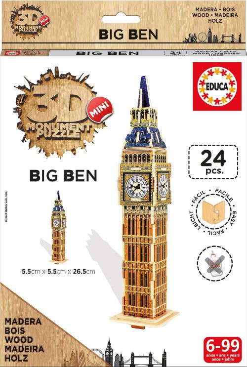 Puzzle 3D en bois Big Ben 24 pièces