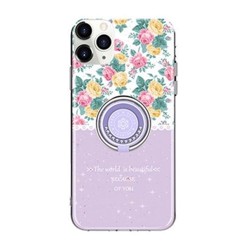 Coque en TPU époxy souple avec béquille violet pour votre Apple iPhone 11 Pro 5.8 pouces