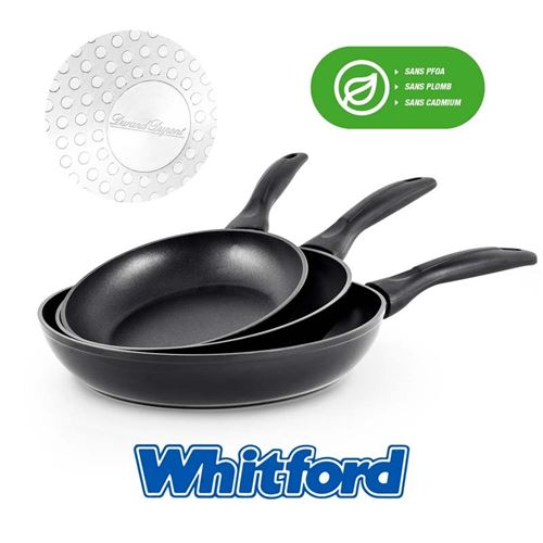 Set 3 Poêles 24, 28, 32 Cm Aluminium Forge Laeti Durand Dupont