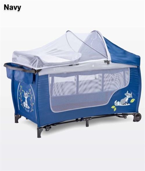 Lit parapluie / Lit de voyage pliant moustiquaire 1m+ GANDE PLUS | Bleu Marine