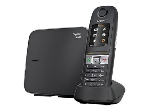 Gigaset E630 - Téléphone sans fil avec ID d appelant - DECT\GAP - noir