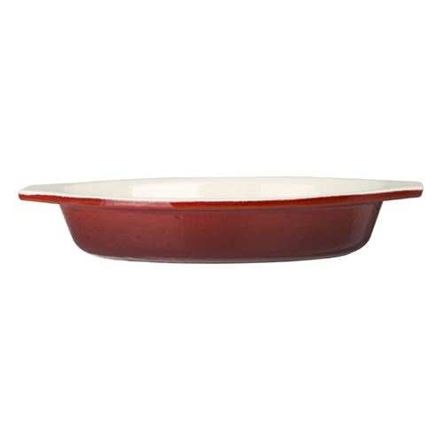 Plat à gratin ovale rouge vogue 650ml