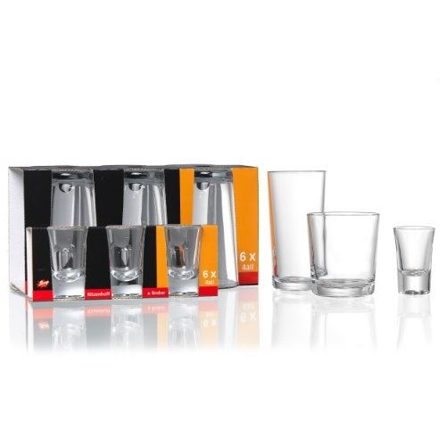 Ritzenhoff & breker 4all stamper-set, verre à shot, 6 pièces, transparent, verre, 40ml 179019