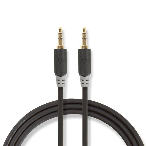 Câble audio stéréo 3,5 mm mâle - 3,5 mm mâle 3,0 m anthracite nedis