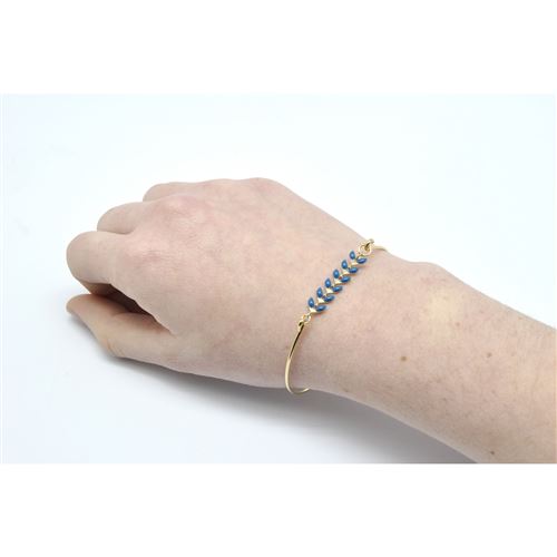 Bracelet semi-rigide turquoise - collection cmlpb