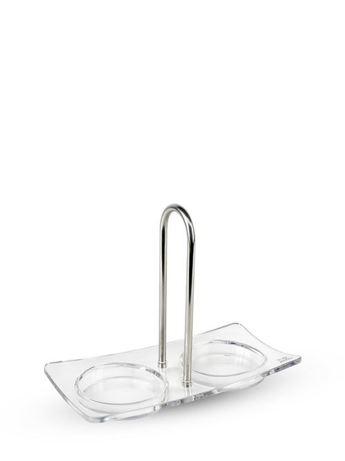 A practical and stylish tray to keep your salt and pepper mills together. Plateau Linéa acryl