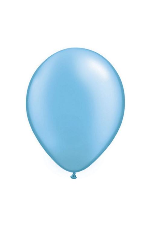 Sachet De 25 Ballons Azur Pastel Pearl 11 Qualatex© - Bleu Azur - 11 / 28 cm de diamètre