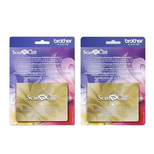 2 Canvas pour ScanNCut - Pack Premium 1 & 2 - 150 motifs - Brother