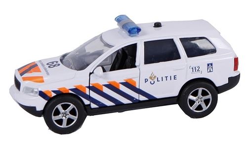 2-Play voiture de police à reculons avec son et lumière 11 cm blanc