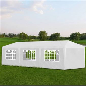 Tente de réception 3x9 m Blanc - 1