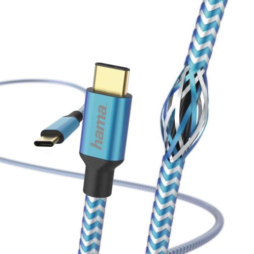 Câble de charge/données Reflective, USB Type-C - USB Type-C, 1,5 m, bleu