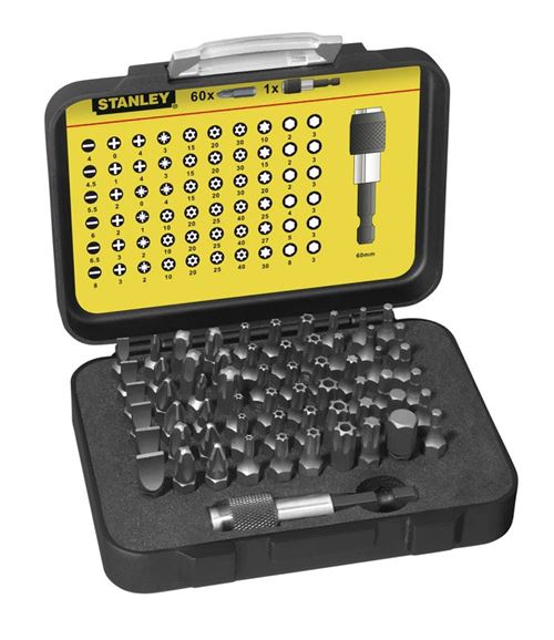 Coffret De 61 Embouts De Vissage 1/4 25Mm 1-13-902 Stanley