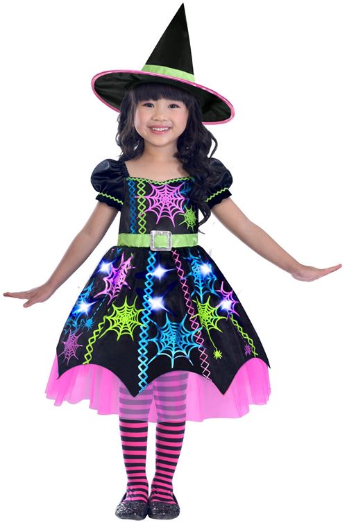 Amscan costumes Spider Witchde filles noires 4-6 ans 2-pièces