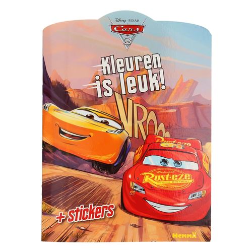 Livre de coloriage Cars Disney 3 avec autocollants