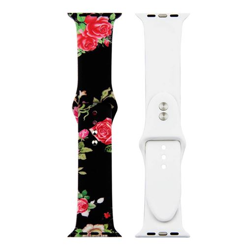 Bracelet de montre en silicone coloré pour Apple Watch Series 6/ SE/ 5/ 4 44mm - Multicolore#18(Taille L)