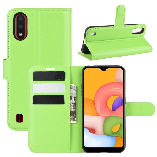 Etui en PU vert pour votre Samsung Galaxy A01