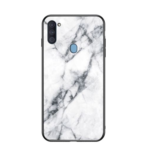 Coque en TPU hybride motif marbre blanc pour votre Samsung Galaxy A11