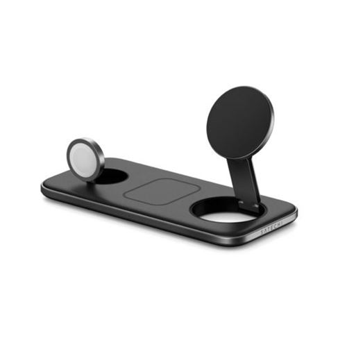 Non Communiqué Noir Chargeur Sans Fil Qi2 Pour Iphone, Airpods Et Watch Satechi