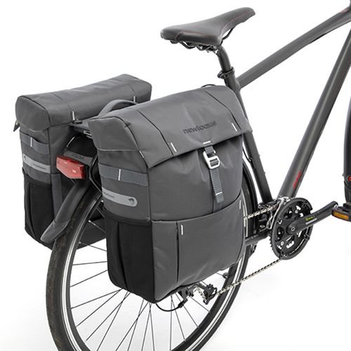 Sacoche velo porte bagage a pont newlooxs vigo gris mik -37 litres- 310x400x150mm