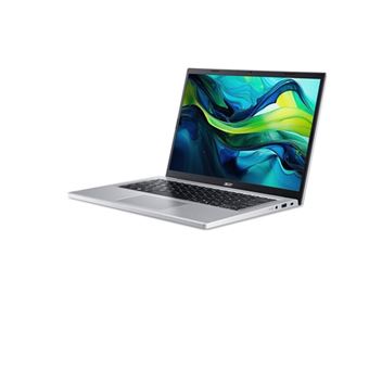 Acer Aspire Go 14 AG14-31P - Intel N-series - N100 / jusqu'à 3.4 GHz - Win 11 Home in S mode - UHD Graphics - 4 Go RAM - 128 Go SSD NVMe, UFS - 14" TN 1920 x 1200 - Wi-Fi 6 - Argent pur - clavier : Suisse Allemand