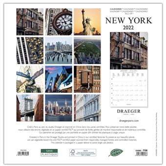 Grand Calendrier Mural New York - 2022 - Draeger Paris